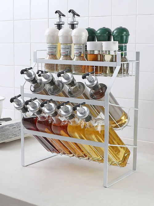 廚房收納革命 落地調料置物架，打造高效整潔的烹飪空間